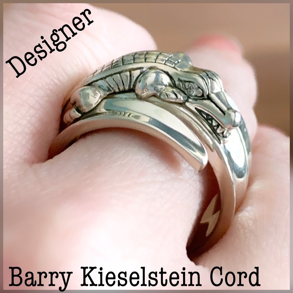 🔥SOLD🔥 925 Diamond Eyes Alligator Motif 925 Ring